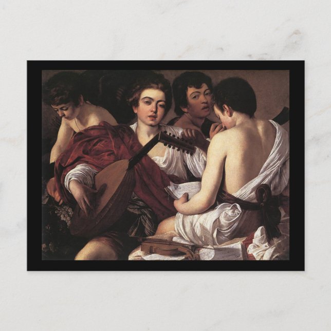 Caravaggio The Musicians Postcard (Front)