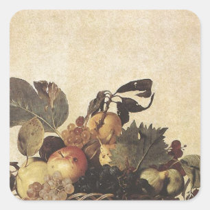Caravaggio's Basket of Fruit Square Sticker