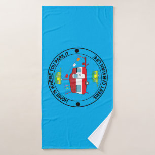 Caravan Art gifts - Love My Caravan Coffee Mug Doo Bath Towel