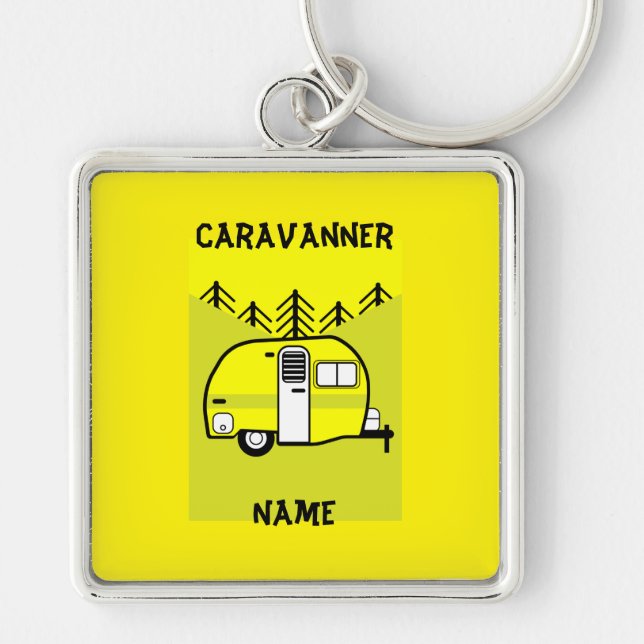 Caravan Art gifts  Love My Caravan  Key Ring (Front)