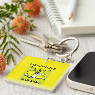 Caravan Art gifts - Love My Caravan Key Ring