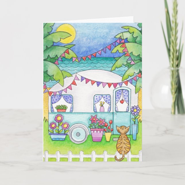 Caravan Art Greeting Card (Front)