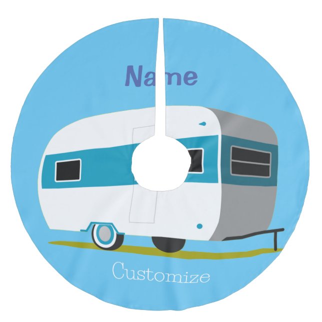 Caravan Camper RV Thunder_Cove Brushed Polyester Tree Skirt (Front)