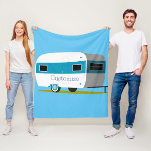 Caravan Camper RV Thunder_Cove Fleece Blanket