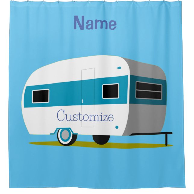 Caravan Camper RV Thunder_Cove  Shower Curtain (Front)