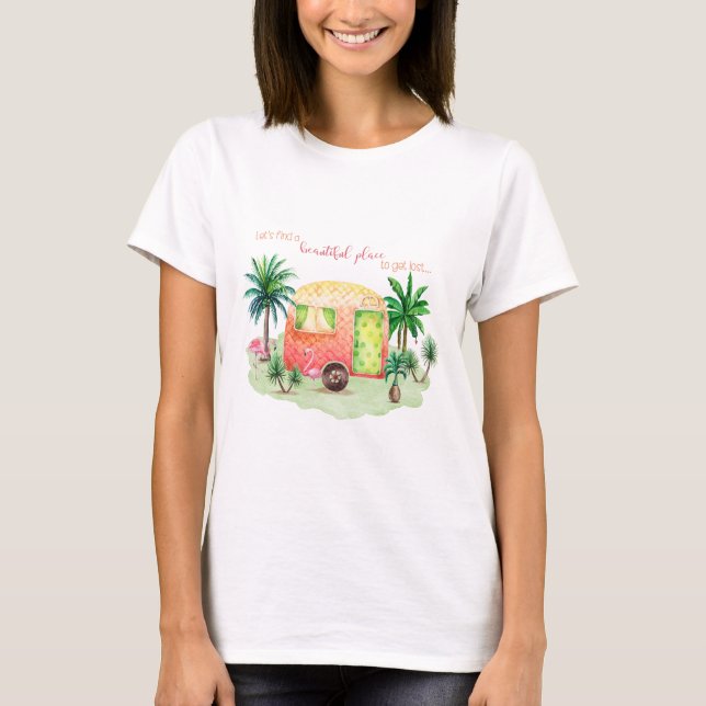 Caravan Camper Scene | In the Tropics T-Shirt (Front)