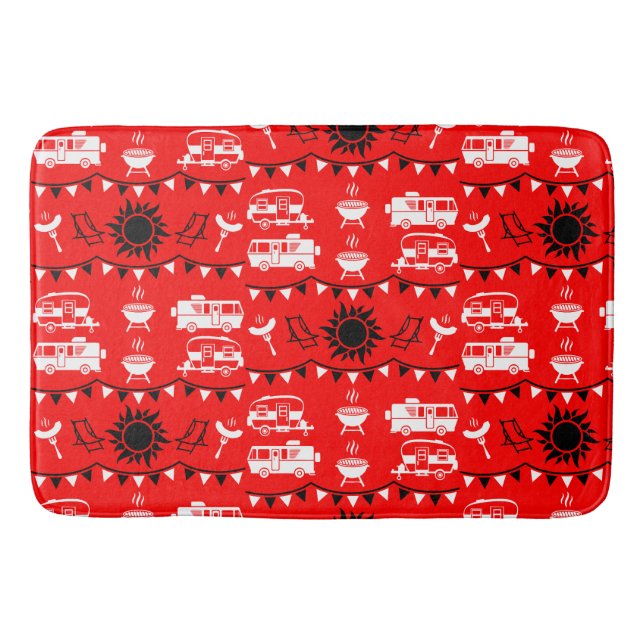 Caravan Camping Decor Bath Mat (Front)