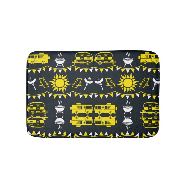 Caravan Camping Decor Bath Mat (Front)