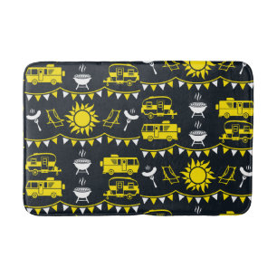 Caravan Camping Decor Bath Mat