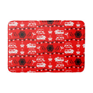 Caravan Camping Decor Bath Mat