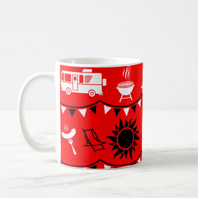 Caravan Camping Decor Coffee Mug (Left)