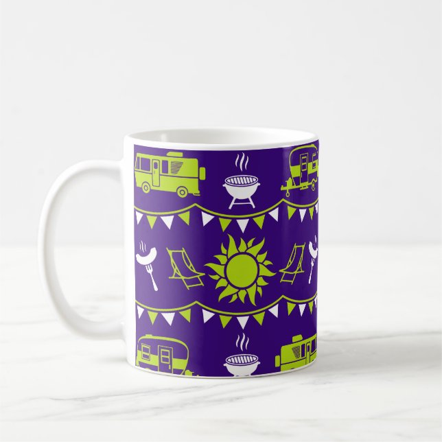 Caravan Camping Decor Coffee Mug (Left)