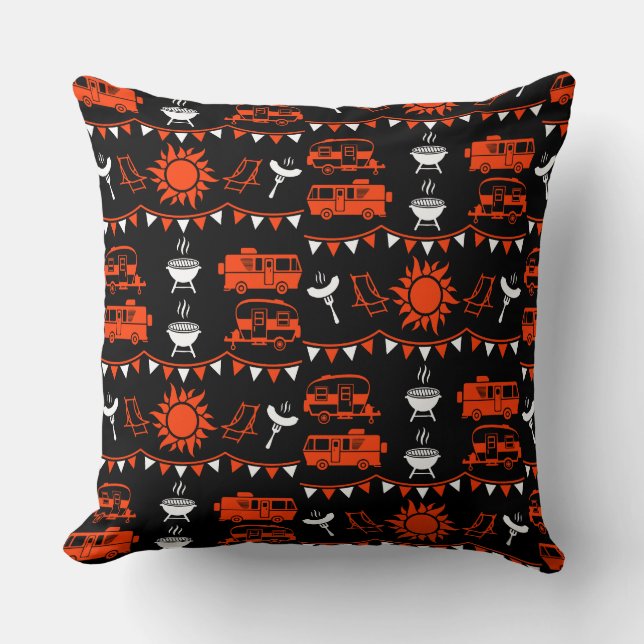 Caravan Camping Decor Cushion (Front)