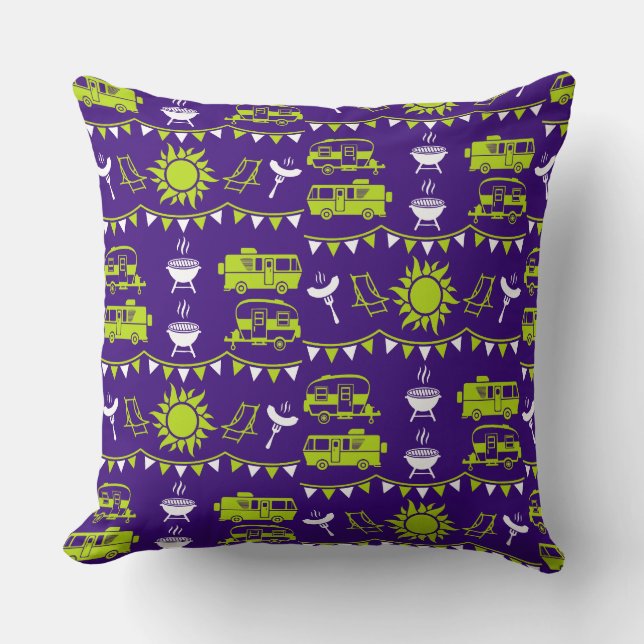 Caravan Camping Decor Cushion (Front)
