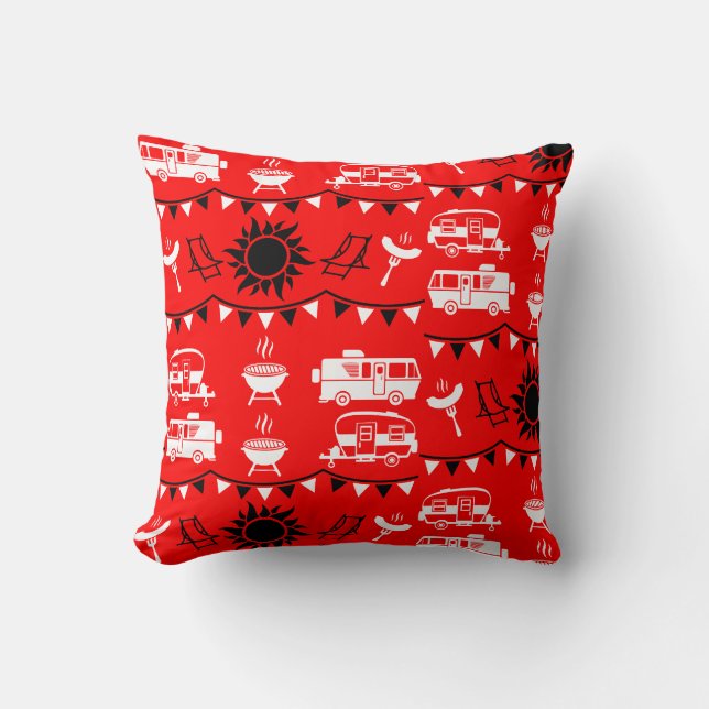 Caravan Camping Decor Cushion (Front)