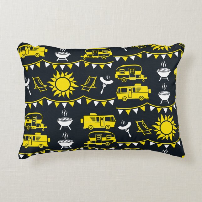 Caravan Camping Decor Decorative Cushion (Front)