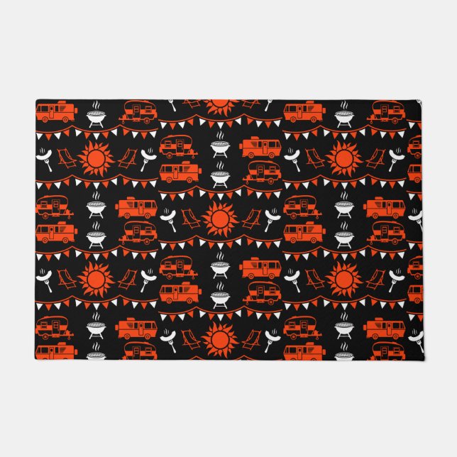 Caravan Camping Decor Doormat (Front)