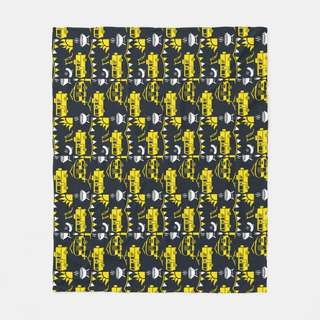 Caravan Camping Decor Fleece Blanket (Front)