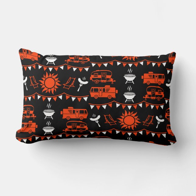 Caravan Camping Decor Lumbar Cushion (Front)