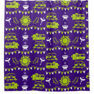Caravan Camping Decor Shower Curtain