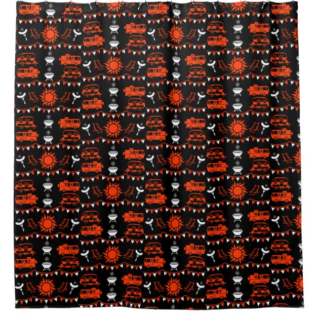 Caravan Camping Decor Shower Curtain (Front)