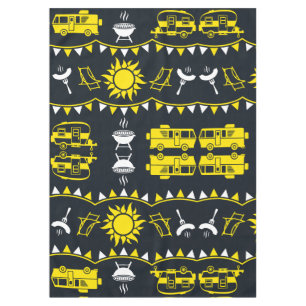Caravan Camping Decor Tablecloth