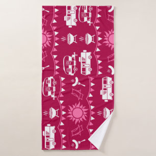 Caravan Camping Home Decor Bath Towel