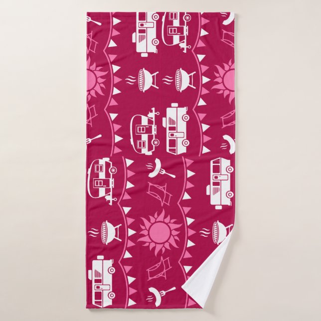 Caravan Camping Home Decor Bath Towel (Bath Towel)