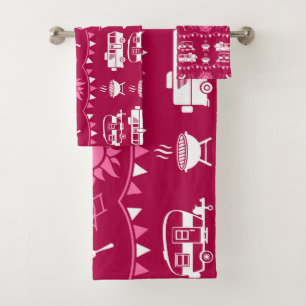 Caravan Camping Home Decor Bath Towel Set