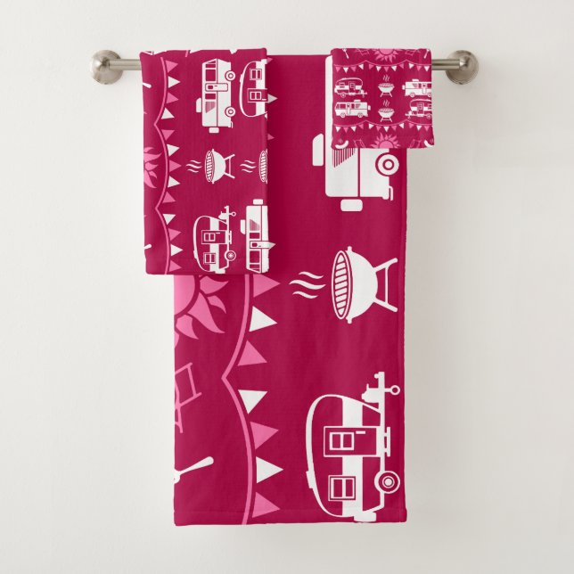 Caravan Camping Home Decor Bath Towel Set (Insitu)
