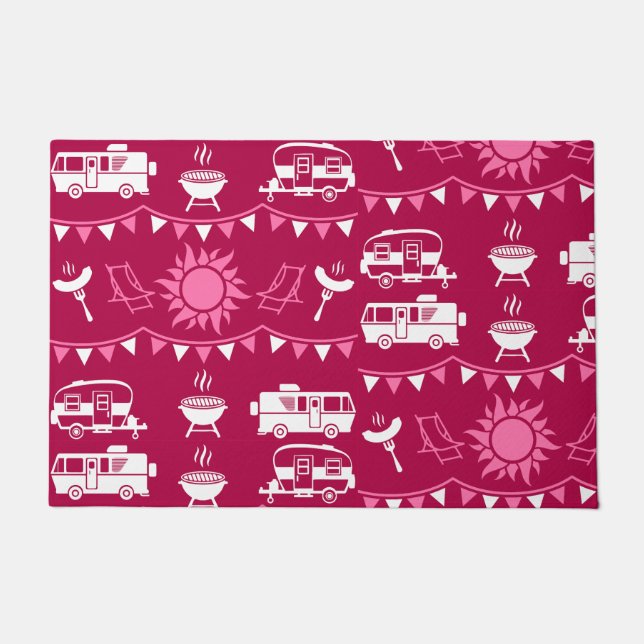 Caravan Camping Home Decor Doormat (Front)
