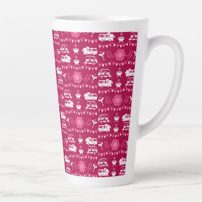 Caravan Camping Home Decor Latte Mug (Right)