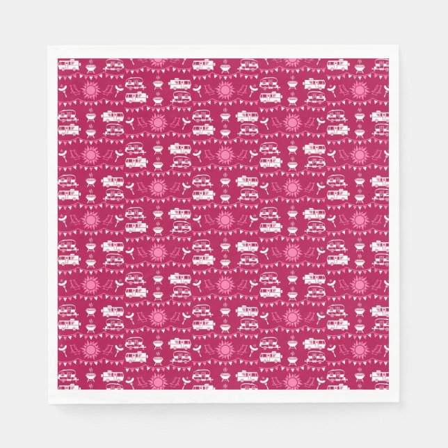 Caravan Camping Home Decor Napkin (Front)