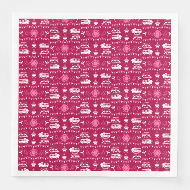 Caravan Camping Home Decor Napkin (Front)