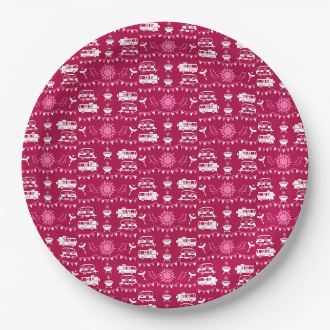 Caravan Camping Home Decor Paper Plate (Front)