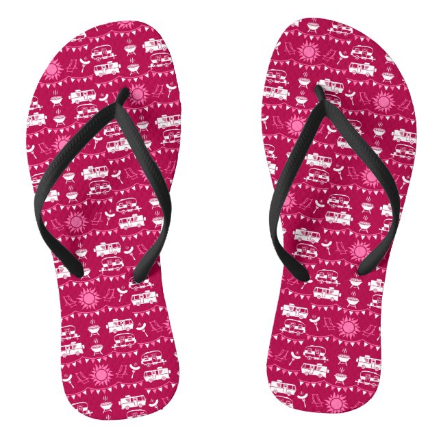 Caravan Camping Home Decor Thongs (Footbed)