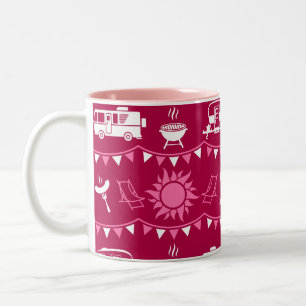 Caravan Camping Home Decor Two-Tone Coffee Mug