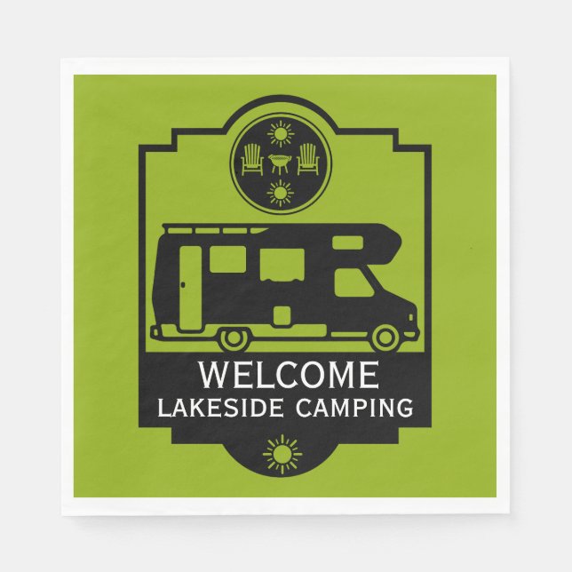 Caravan Campsite Business  Napkin (Front)