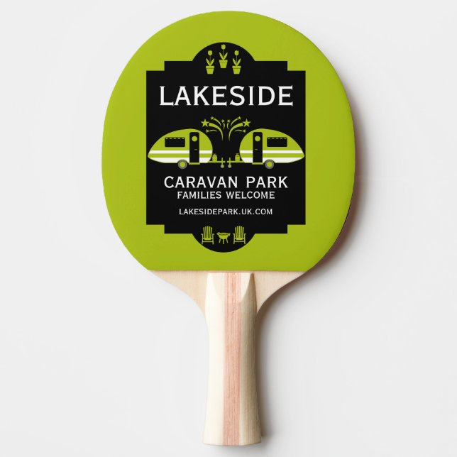 Caravan Campsite Promotion Ping Pong Paddle (Front)