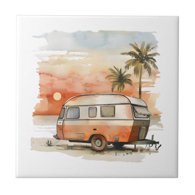Caravan Ceramic Tile (Front)
