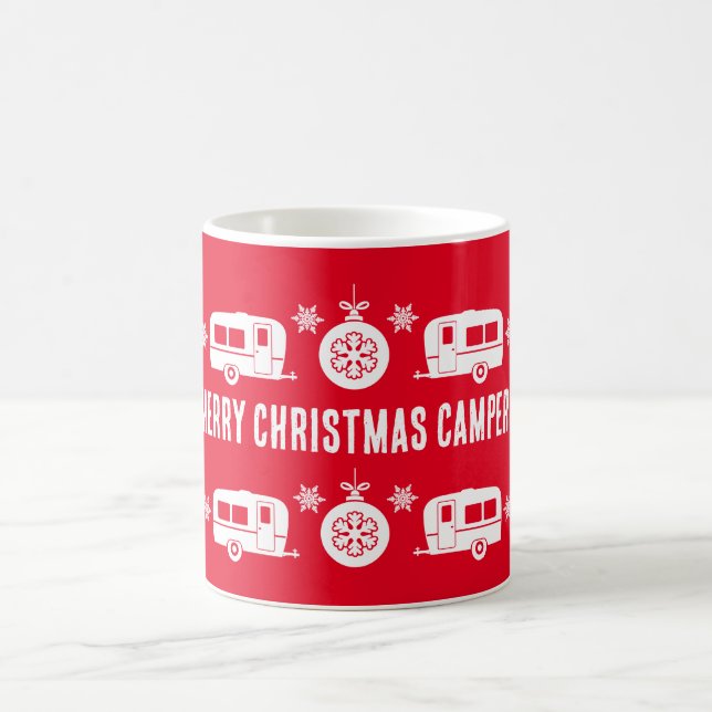 Caravan Happy Christmas Camping   Coffee Mug (Center)