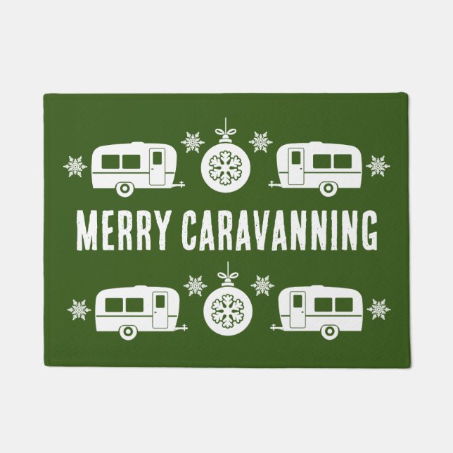 Caravan Happy Christmas Camping   Doormat (Front)