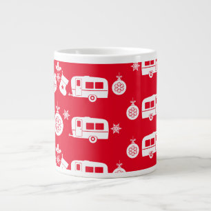 Caravan Happy Christmas Camping Large Coffee Mug