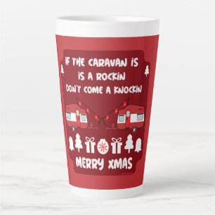 Caravan Happy Christmas Camping Latte Mug
