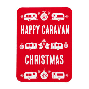 Caravan Happy Christmas Camping   Magnet
