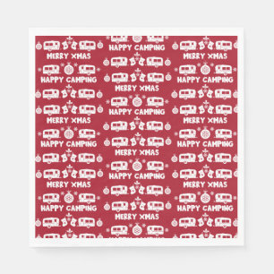 Caravan Happy Christmas Camping Napkin