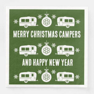 Caravan Happy Christmas Camping Napkin
