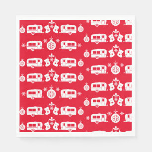 Caravan Happy Christmas Camping Napkin