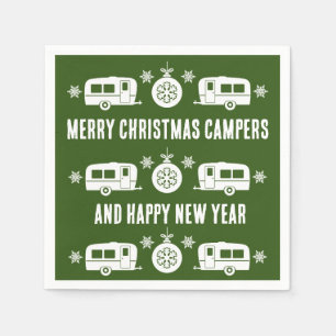 Caravan Happy Christmas Camping   Napkin