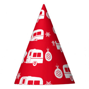 Caravan Happy Christmas Camping Party Hat